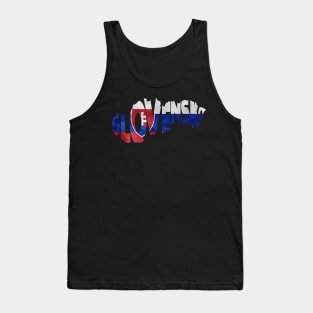 Slovakia Typo Map Tank Top